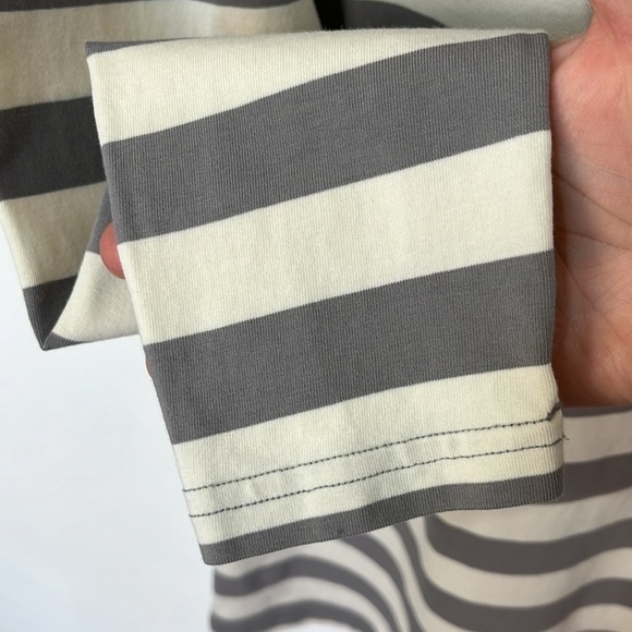 Matilda Jane Wide Gray and White Striped Top Women's Long Sleeve 90s Y2K - Picture 10 of 16